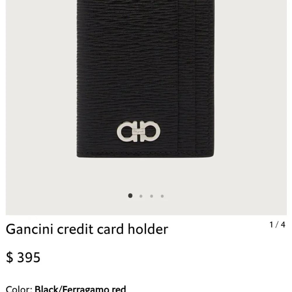 BRAND NEW!! SALVATORE FERRAGAMO GANCINO CREDIT CARD HOLDERALLET SLIM